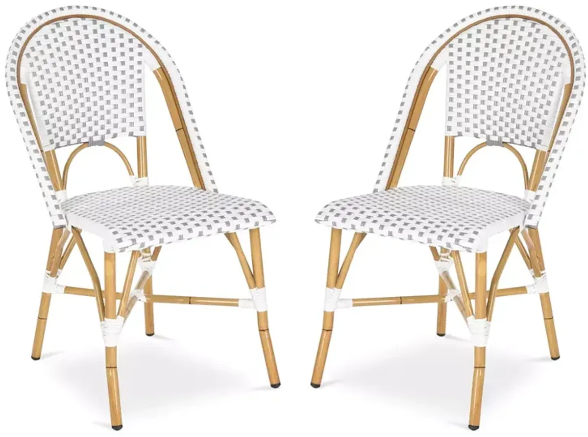 SAFAVIEH Salcha Indoor-Outdoor French Bistro Side Chair, Set of Two