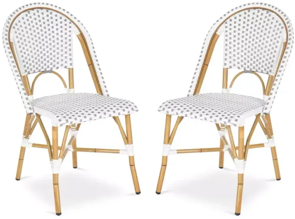 SAFAVIEH Salcha Indoor-Outdoor French Bistro Side Chair, Set of Two