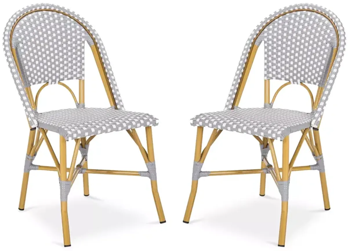 SAFAVIEH Salcha Indoor-Outdoor French Bistro Side Chair, Set of Two