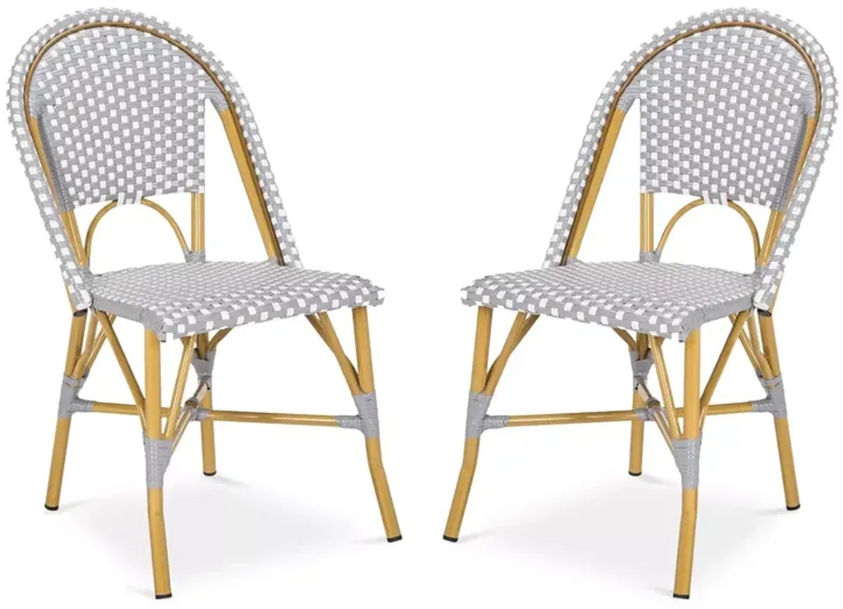 SAFAVIEH Salcha Indoor-Outdoor French Bistro Side Chair, Set of Two