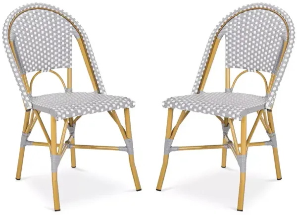 SAFAVIEH Salcha Indoor-Outdoor French Bistro Side Chair, Set of Two