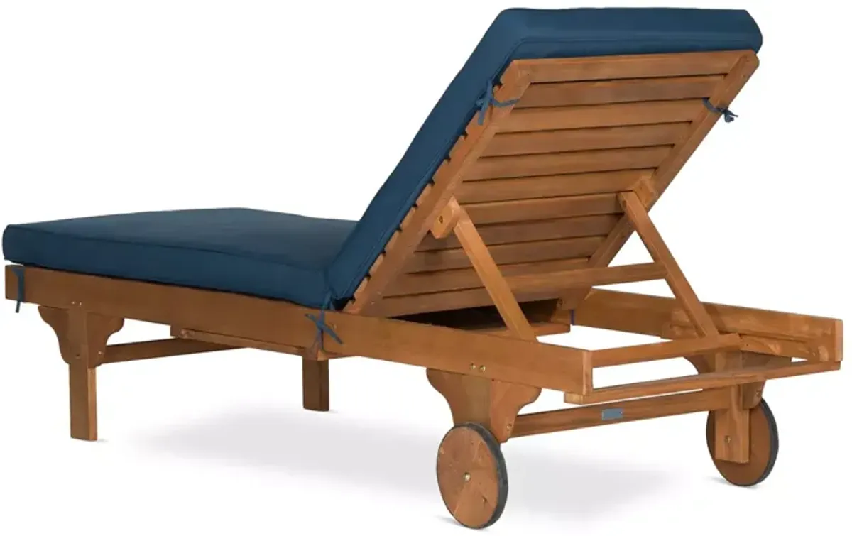 SAFAVIEH Newport Chaise Lounge Chair With Side Table