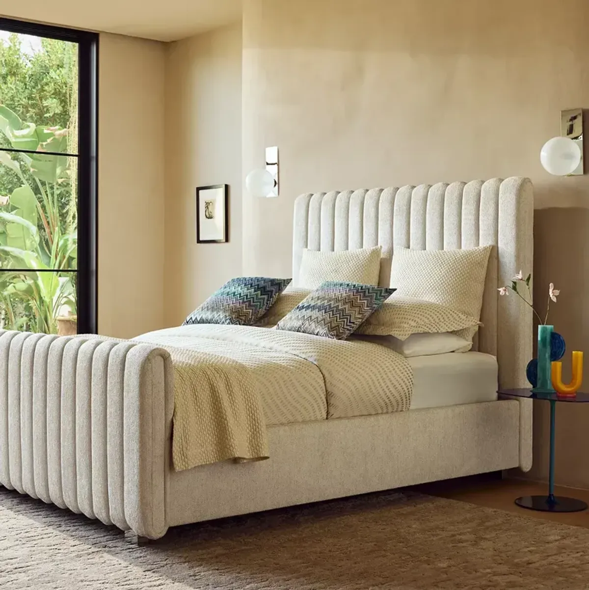 Bernhardt Silhouette Upholstered Panel California King Bed