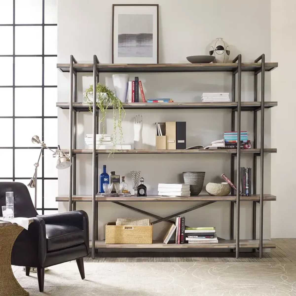 Hooker Furniture Studio 7H Scaffold Entertainment-Bookcase Wall