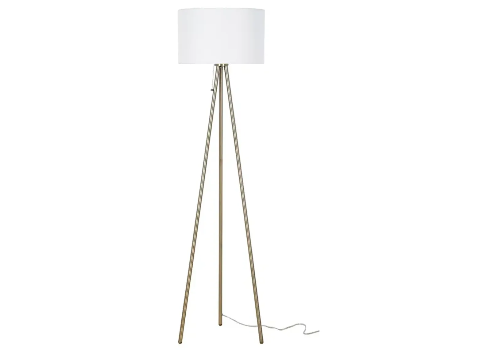 JAlexander Lighting Mid Century Modern 61.5" Antique Brass Tripod Floor Lamp