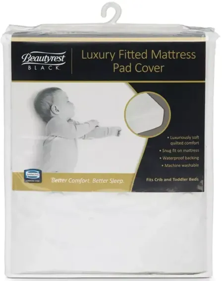 BeautySleep Beautyrest Black Luxury Fitted Crib & Toddler Mattress Pad Cover