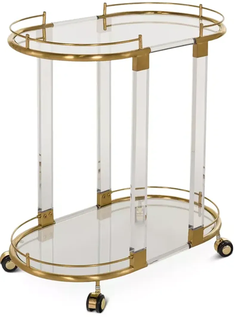 SAFAVIEH Lennon Acrylic Bar Trolley