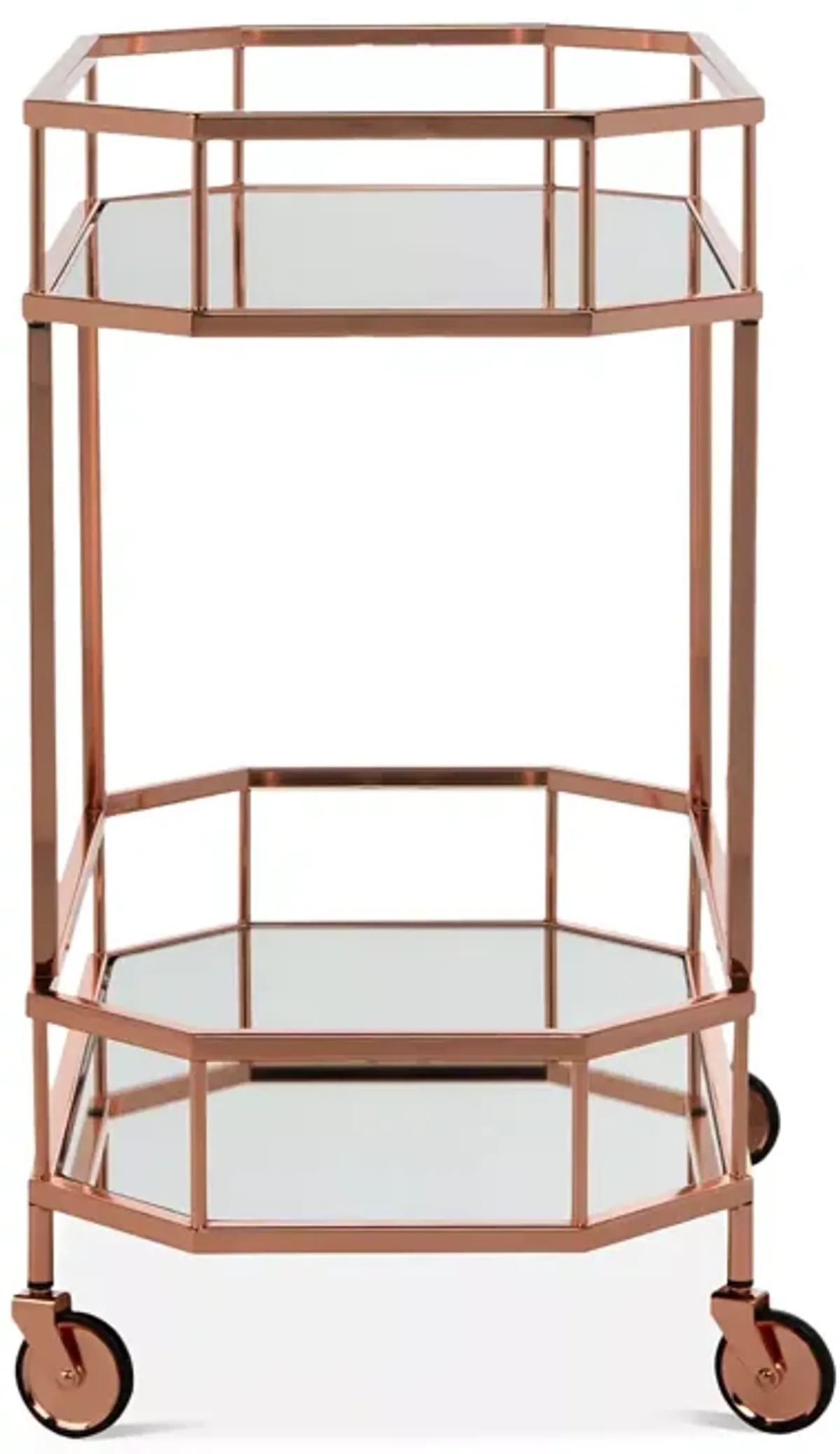 SAFAVIEH Silva 2-Tier Octagon Bar Cart