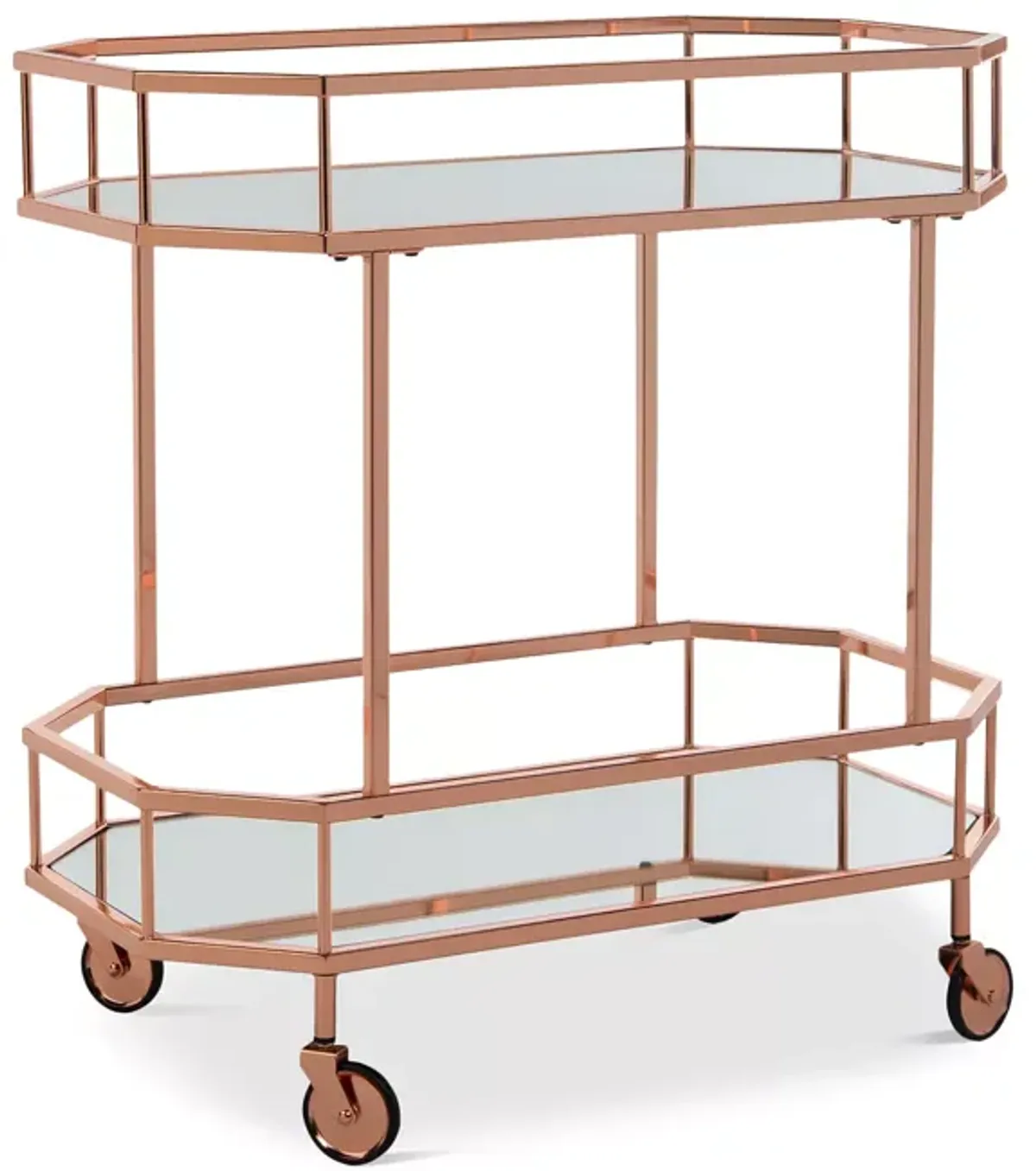 SAFAVIEH Silva 2-Tier Octagon Bar Cart