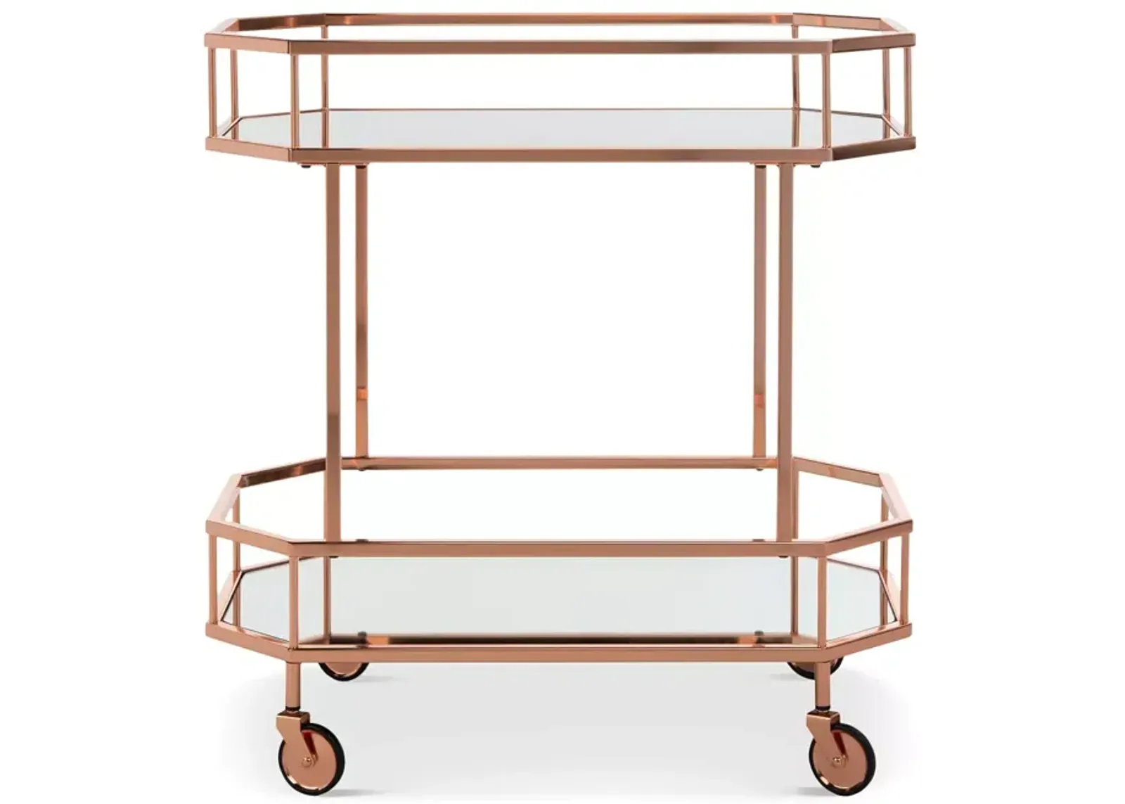 SAFAVIEH Silva 2-Tier Octagon Bar Cart