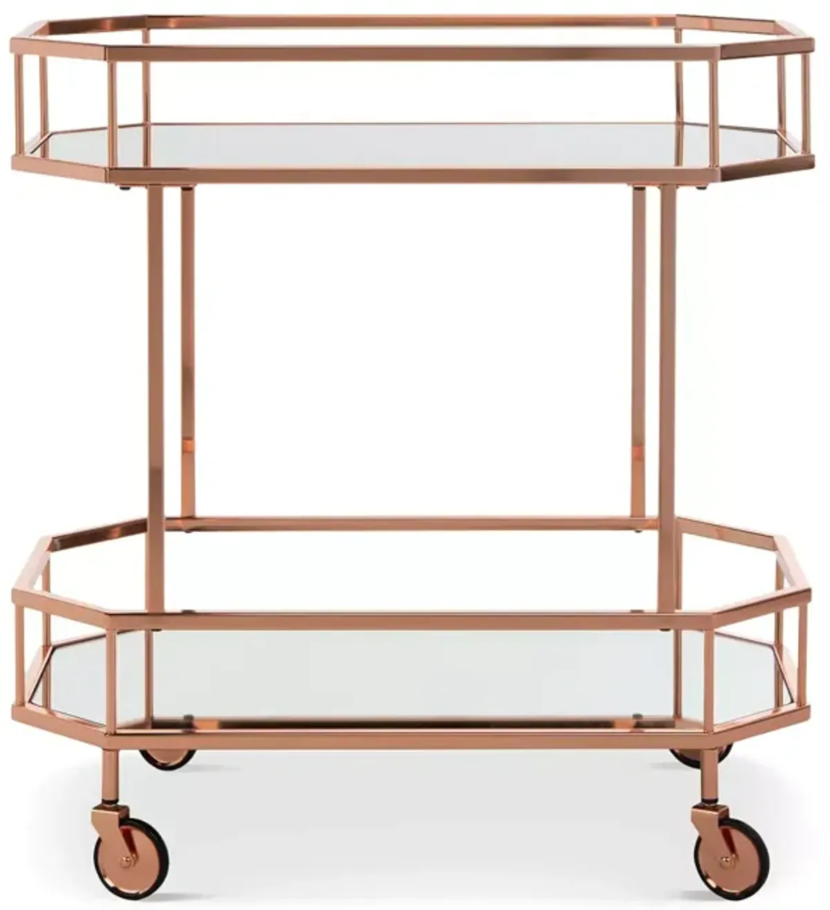 SAFAVIEH Silva 2-Tier Octagon Bar Cart