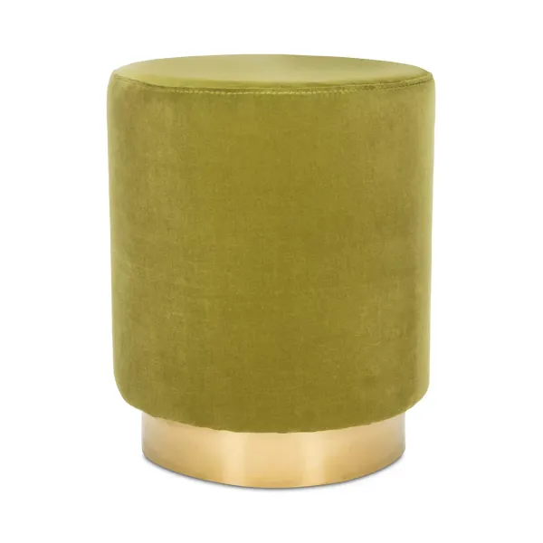 SAFAVIEH Elsworth Velvet Ottoman with Brass Base