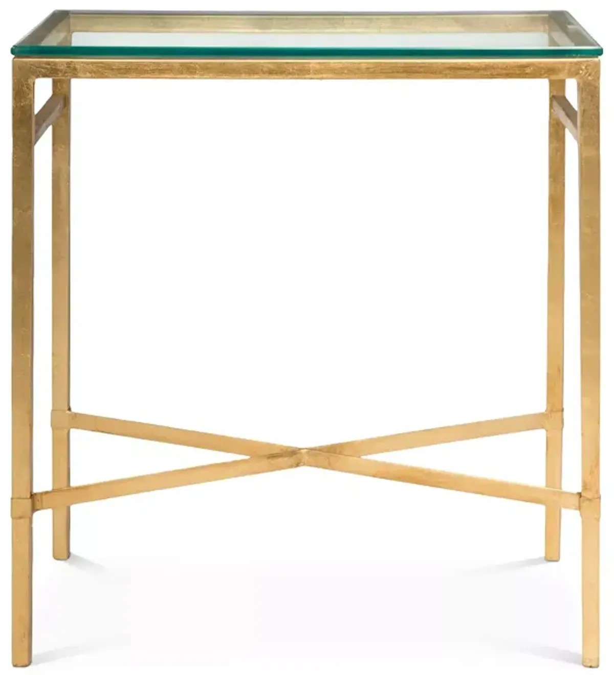 SAFAVIEH Viggo Antique Gold Glass Side Table