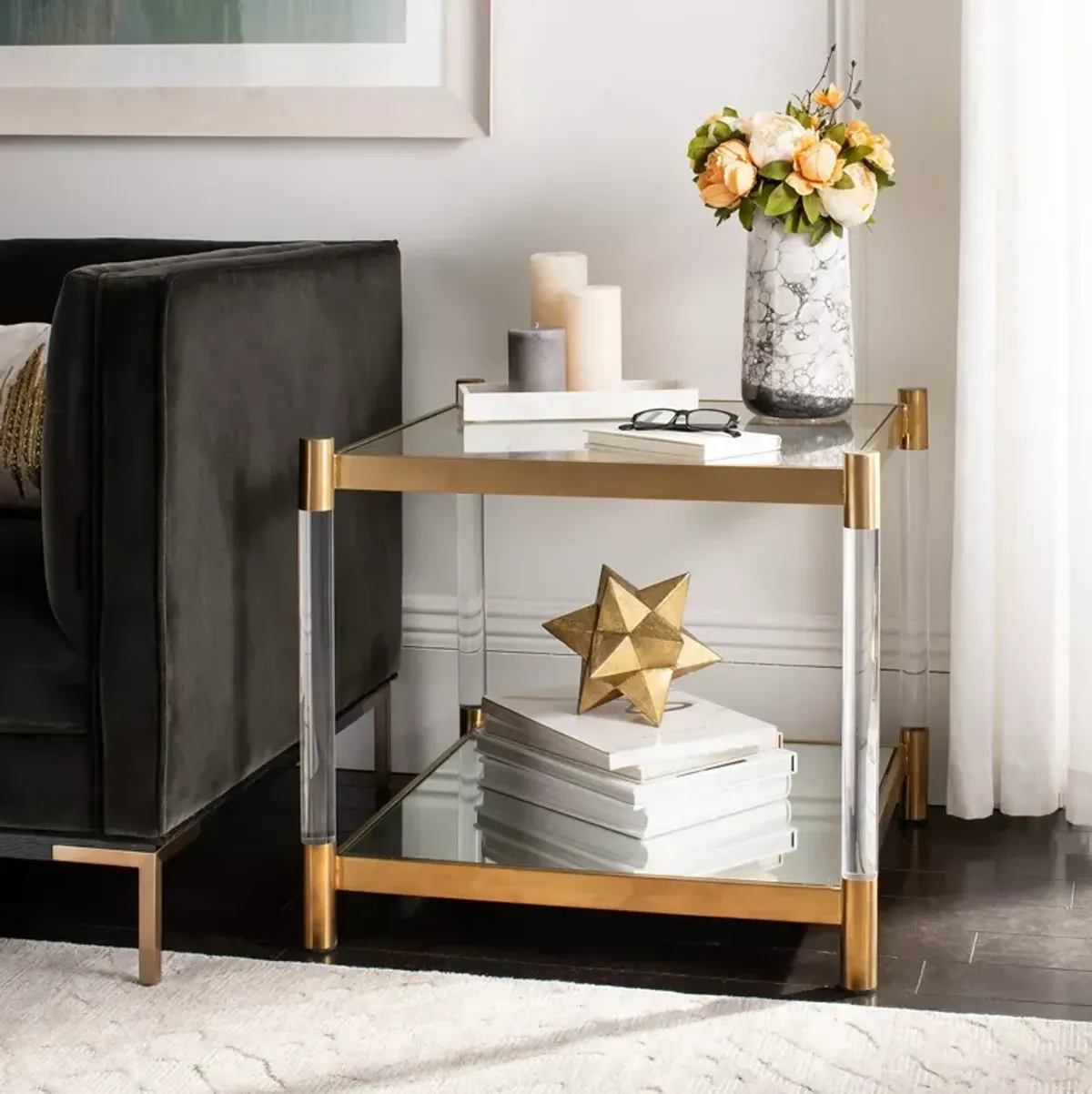SAFAVIEH Shayla Acrylic Accent Table