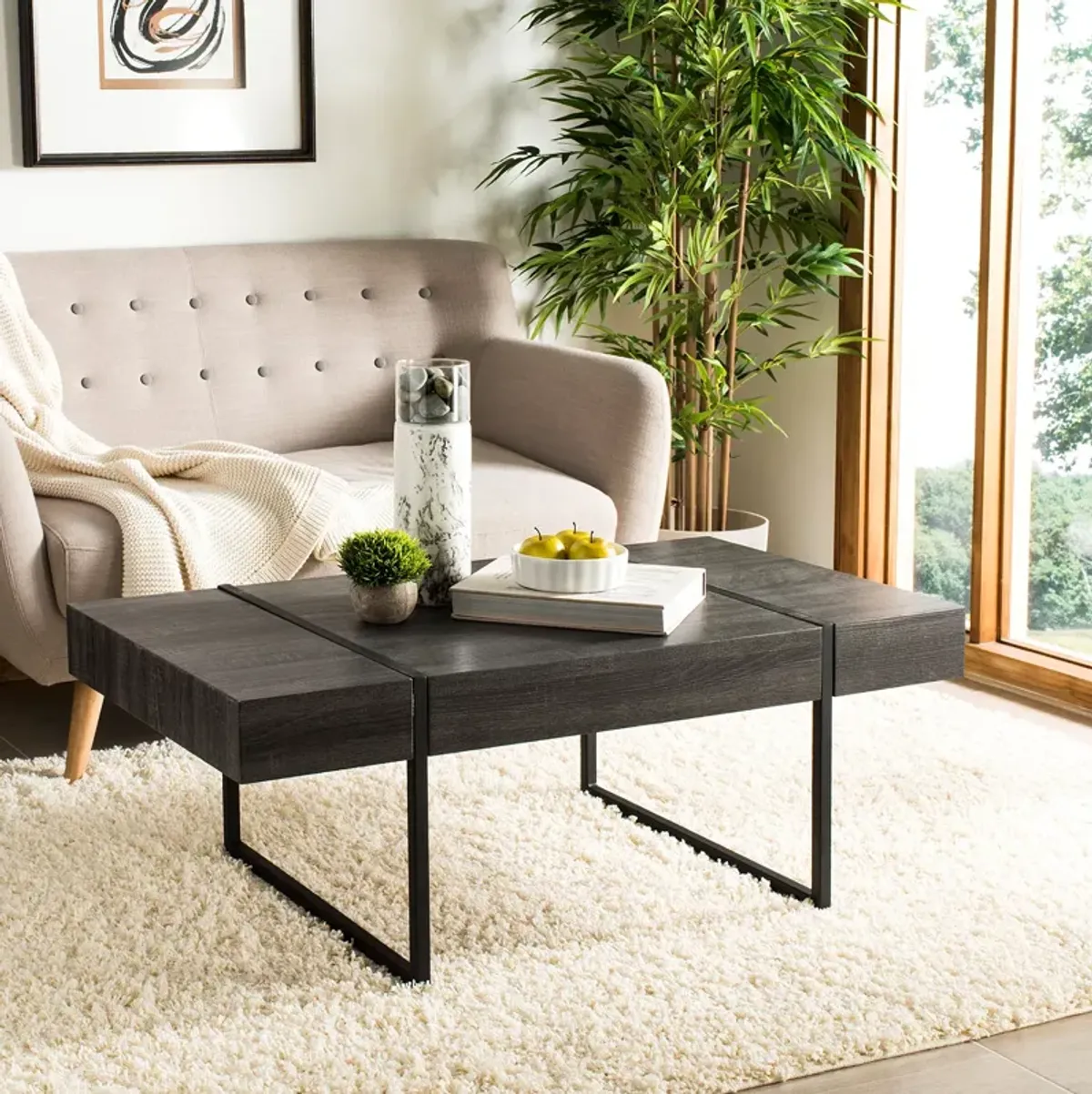 SAFAVIEH Tristan Rectangular Modern Coffee Table