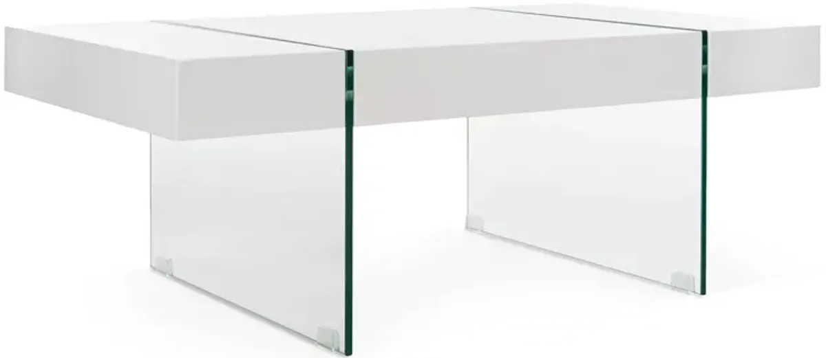 SAFAVIEH Jacob Rectangular Glass Leg Modern Coffee Table