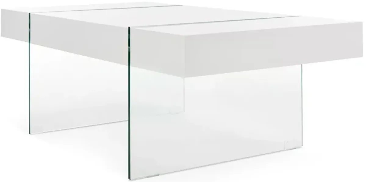 SAFAVIEH Jacob Rectangular Glass Leg Modern Coffee Table