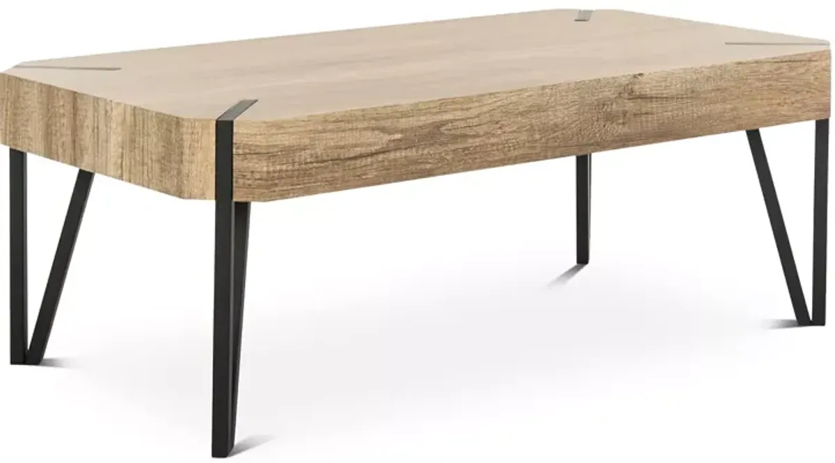 SAFAVIEH Liann Rustic Mid-Century Wood Top Coffee Table