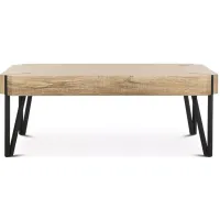 SAFAVIEH Liann Rustic Mid-Century Wood Top Coffee Table