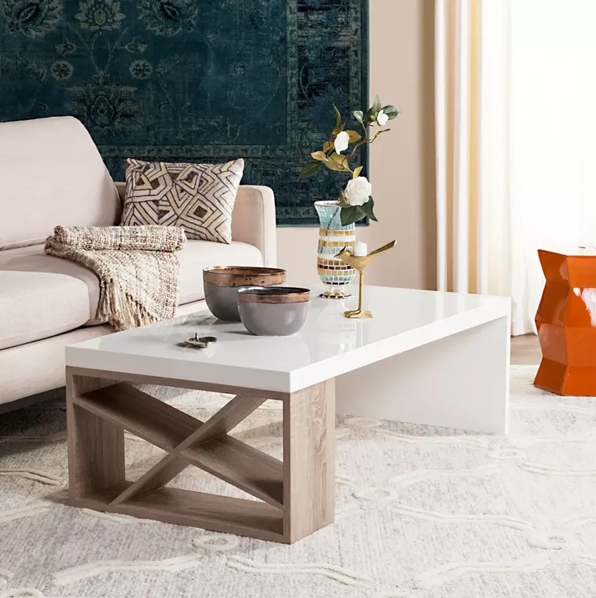 SAFAVIEH Couture Carlton Modern Scandinavian Side Storage Coffee Table