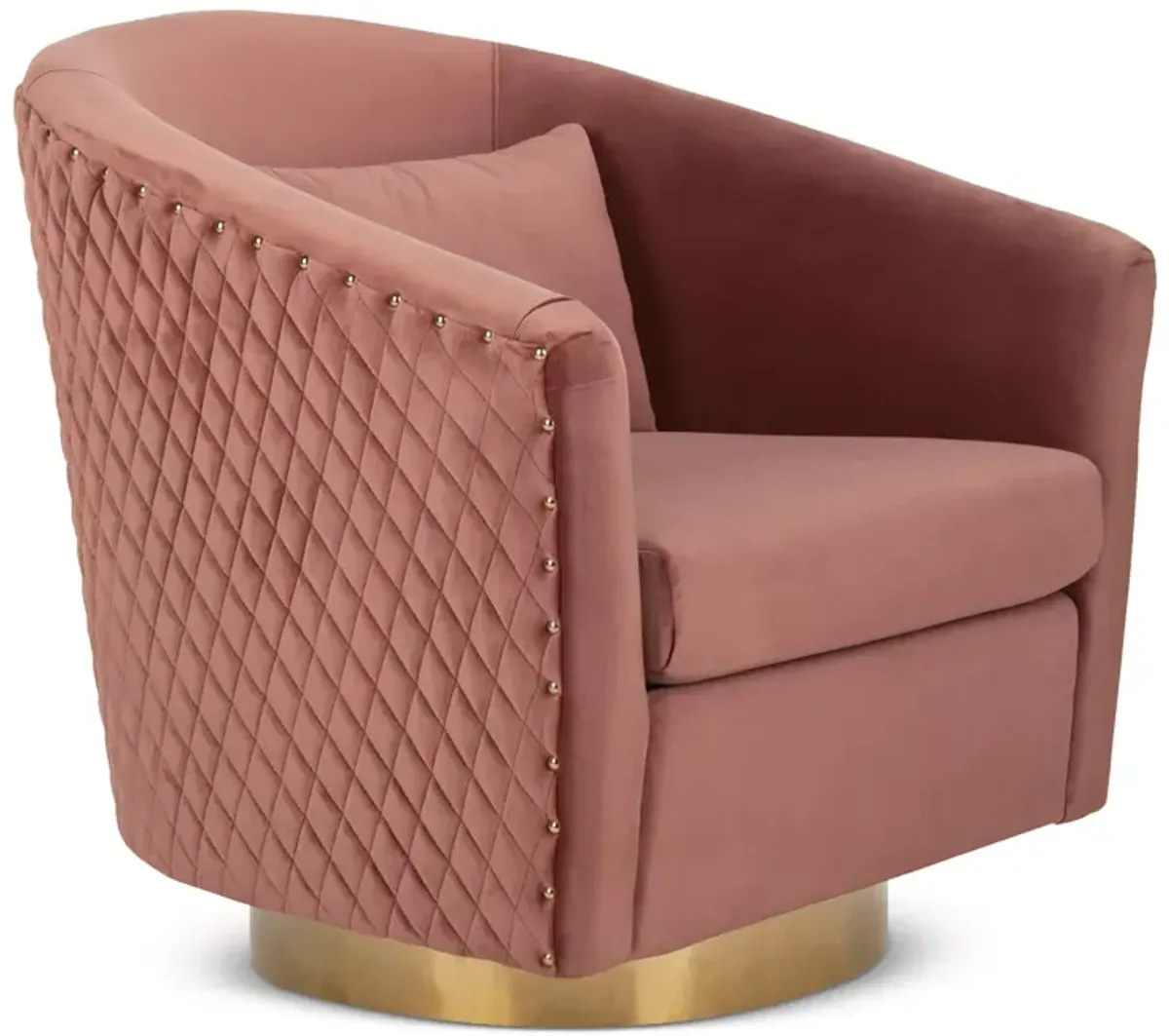 SAFAVIEH Couture Clara Quilted Swivel Tub Chair