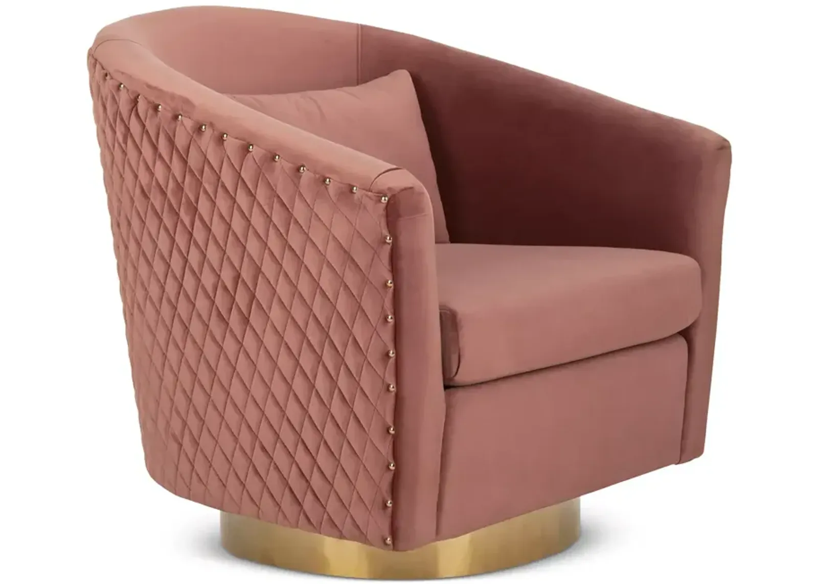 SAFAVIEH Couture Clara Quilted Swivel Tub Chair