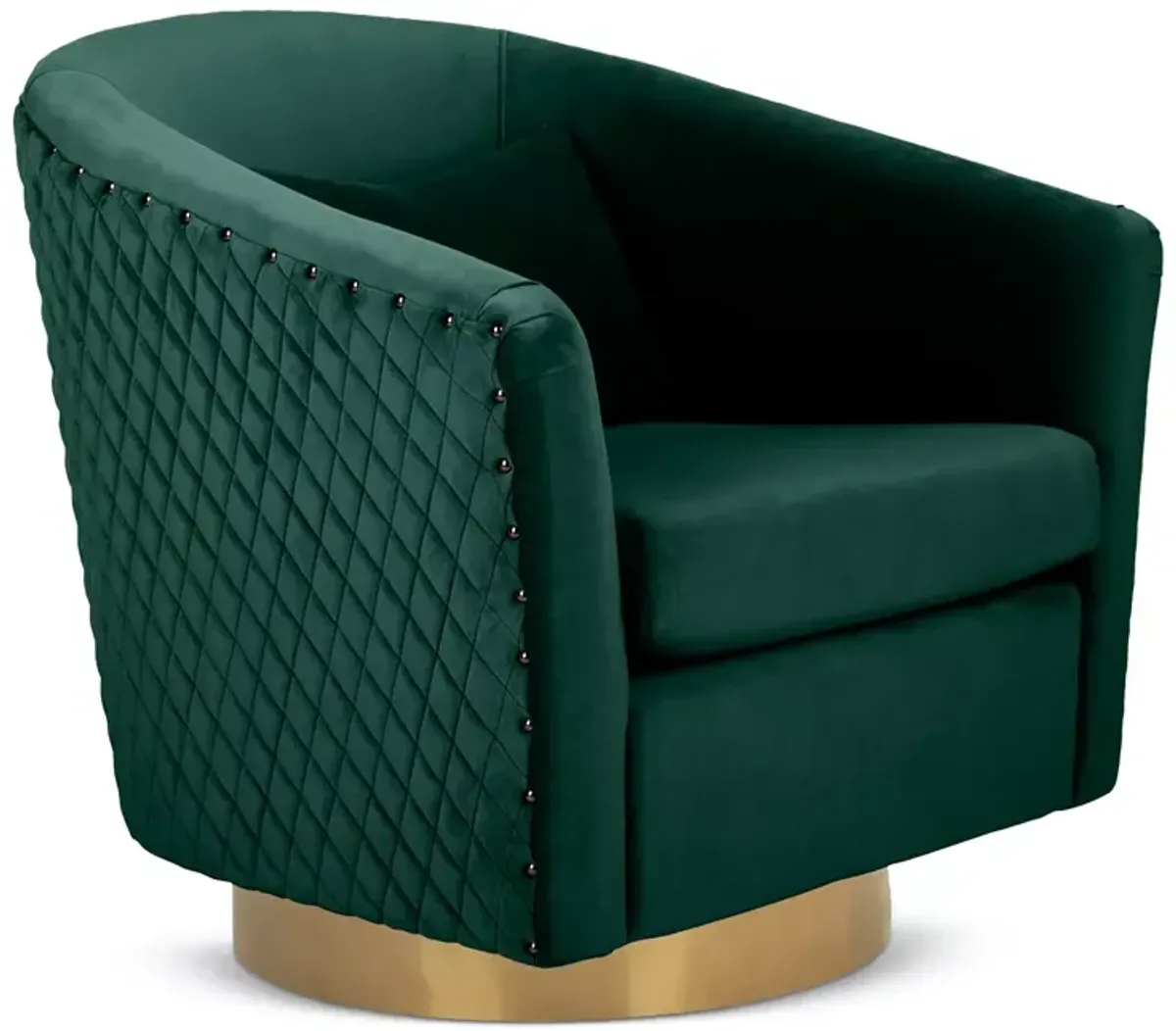 SAFAVIEH Couture Clara Quilted Swivel Tub Chair