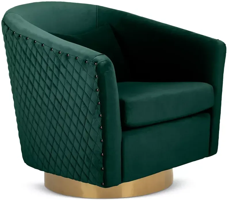 SAFAVIEH Couture Clara Quilted Swivel Tub Chair