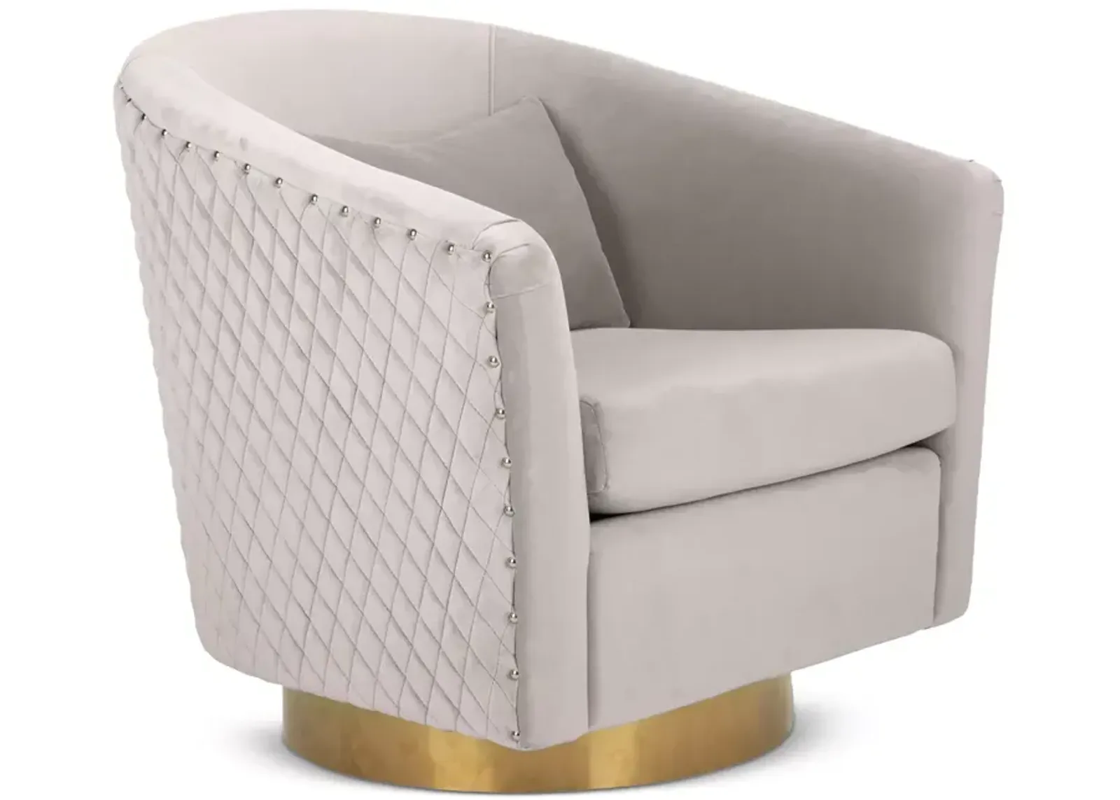 SAFAVIEH Couture Clara Quilted Swivel Tub Chair