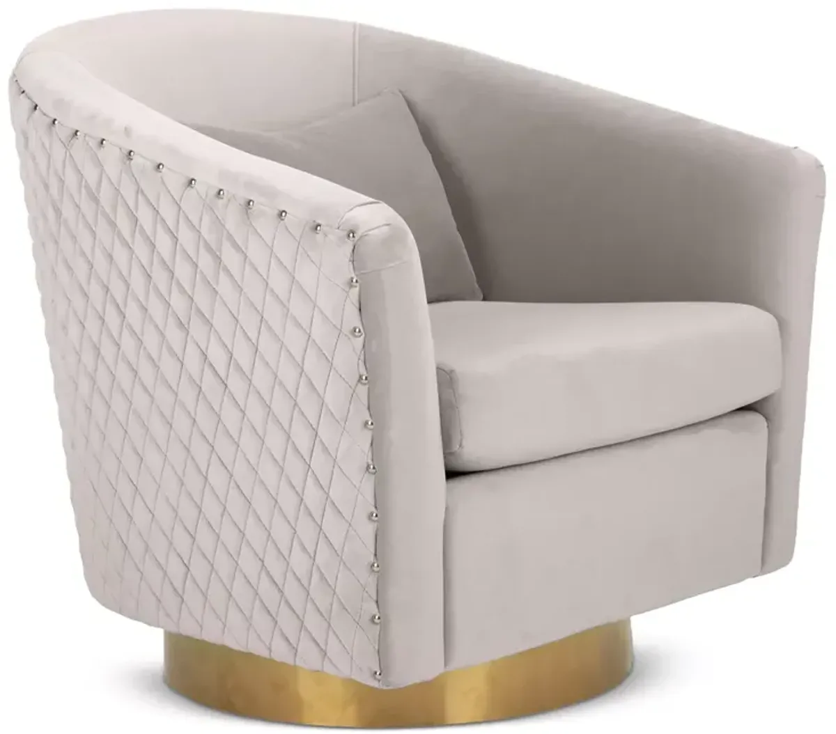 SAFAVIEH Couture Clara Quilted Swivel Tub Chair