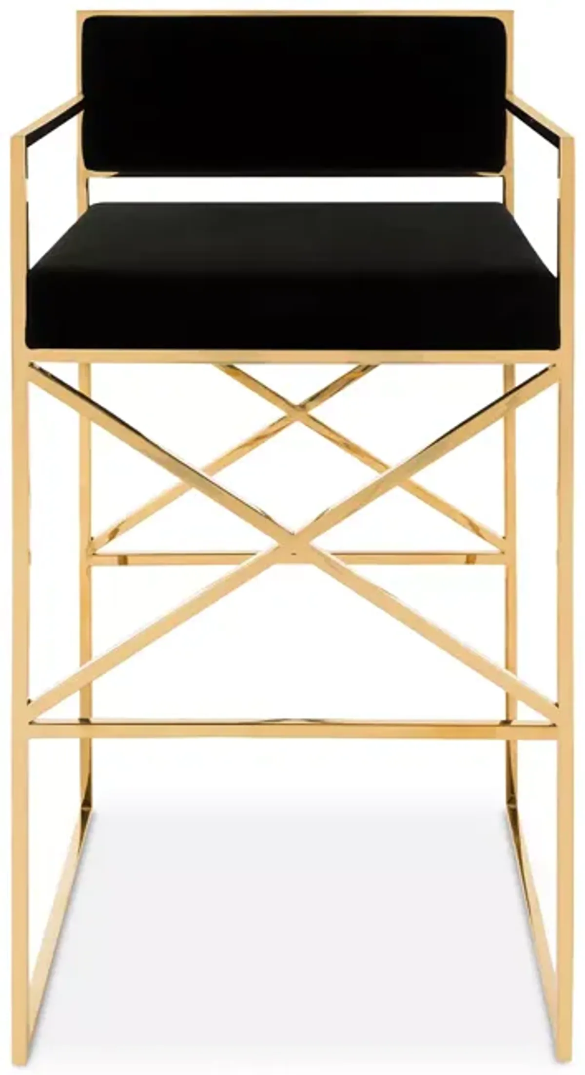 SAFAVIEH Kian Velvet Directors Stool