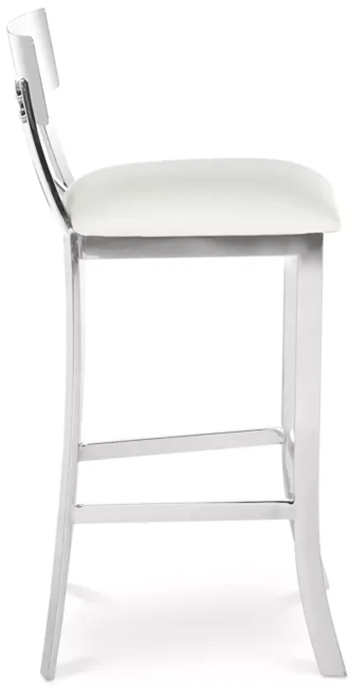 SAFAVIEH Zoey 39" Stainless Steel Cross Back Barstool