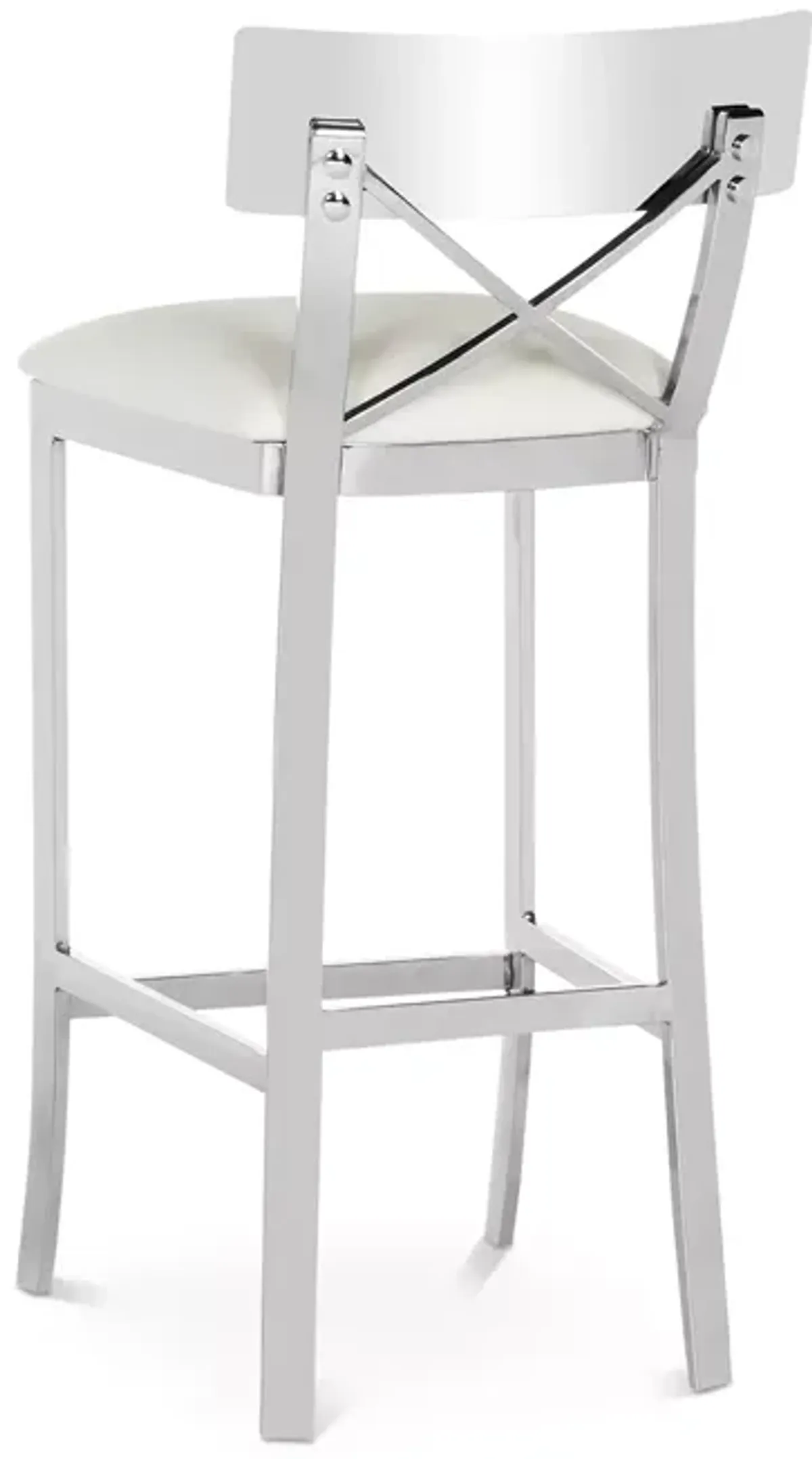 SAFAVIEH Zoey 39" Stainless Steel Cross Back Barstool