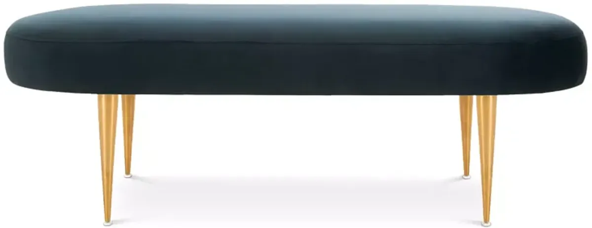 SAFAVIEH Corinne Velvet Oval Bench