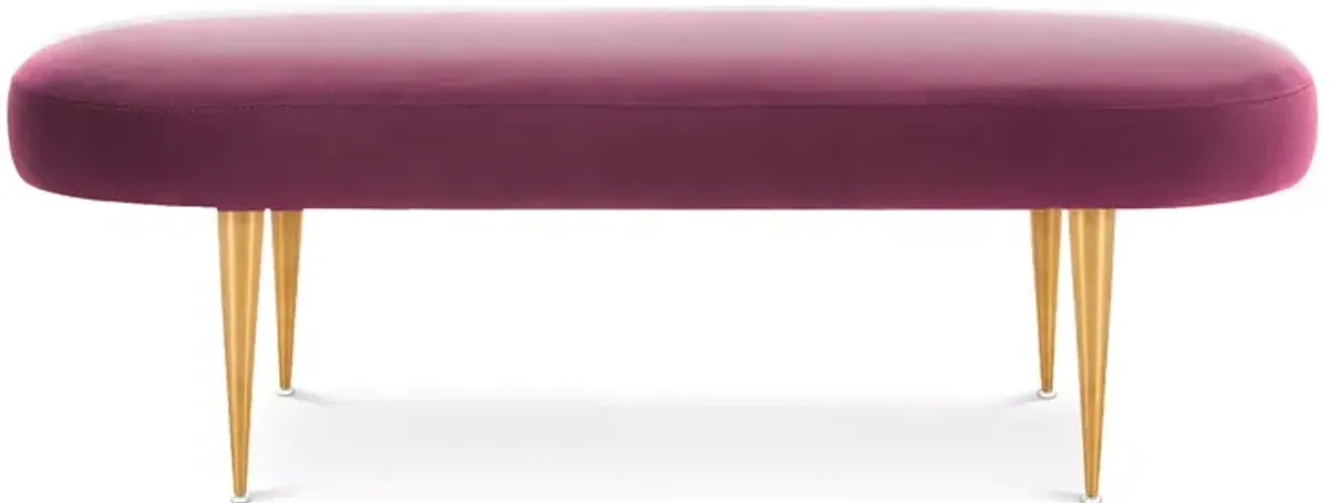 SAFAVIEH Corinne Velvet Oval Bench