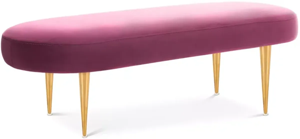 SAFAVIEH Corinne Velvet Oval Bench