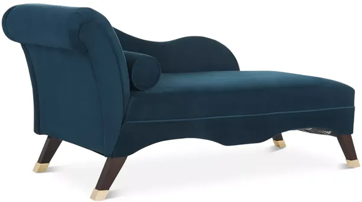 SAFAVIEH Caiden Velvet Chaise with Pillow