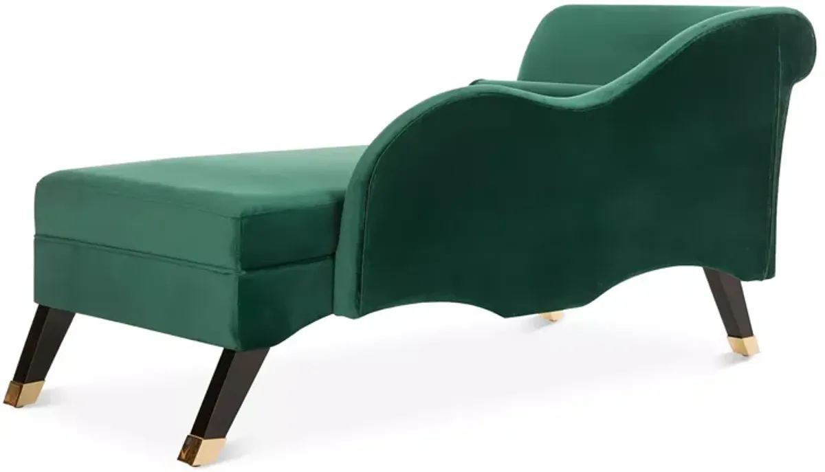 SAFAVIEH Caiden Velvet Chaise with Pillow