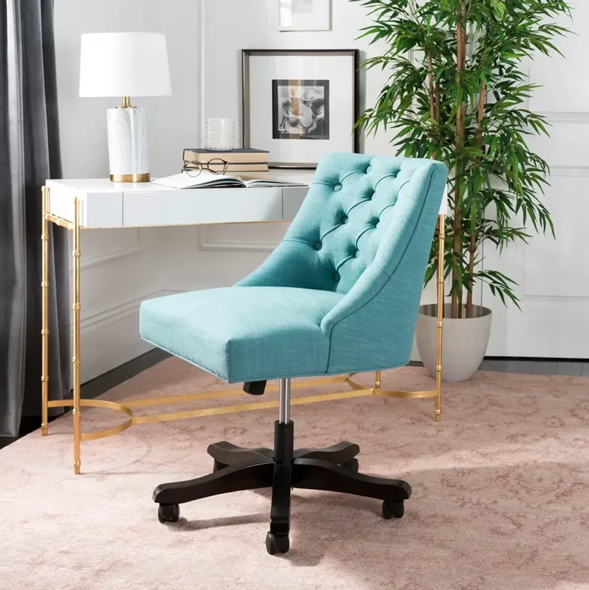 SAFAVIEH Soho Tufted Swivel Desk Chair