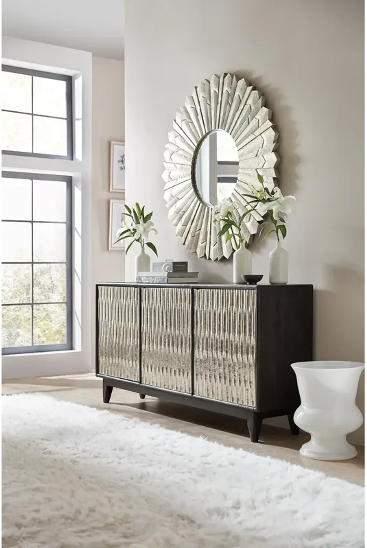 Hooker Furniture Shimmer Three Door Credenza