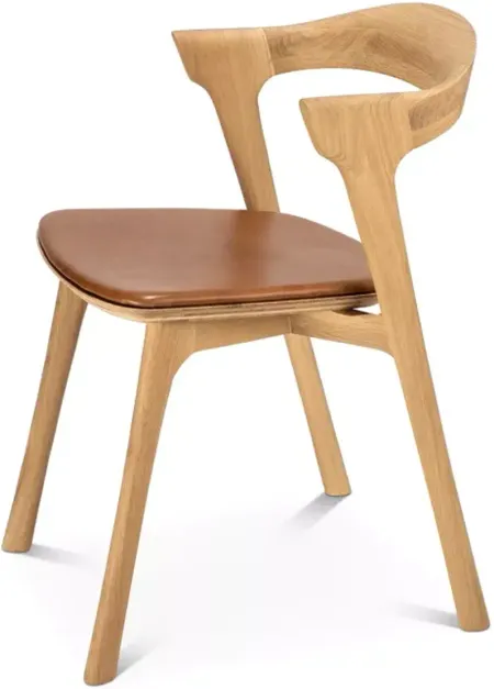 Ethnicraft Oak Bok Leather Dining Chair 