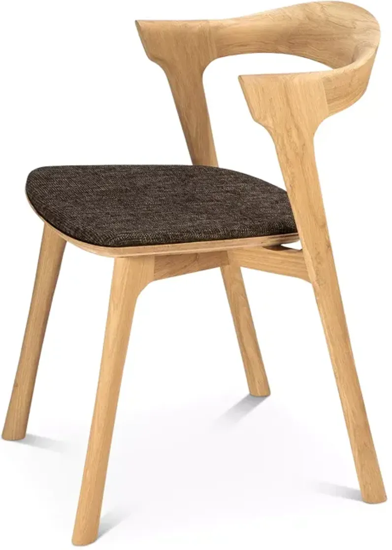 Ethnicraft Oak Bok Fabric Dining Chair 