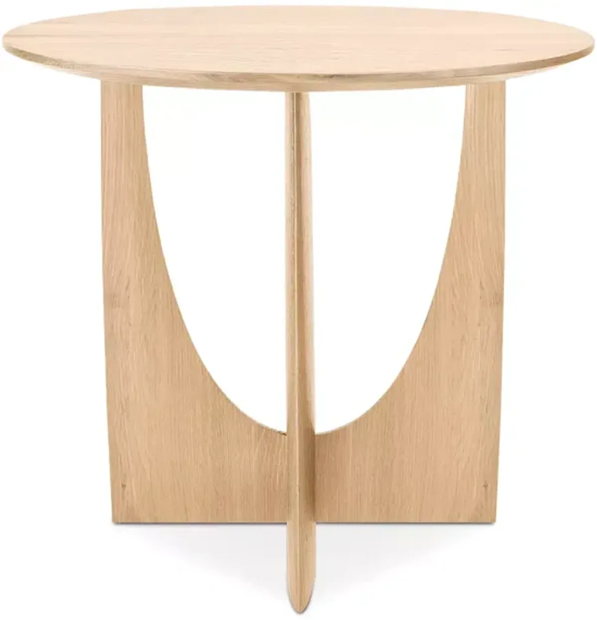 Ethnicraft Oak Geometric Side Table