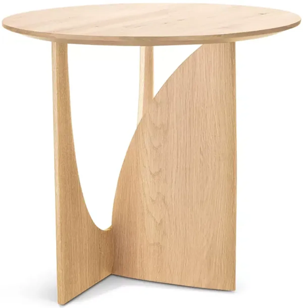 Ethnicraft Oak Geometric Side Table