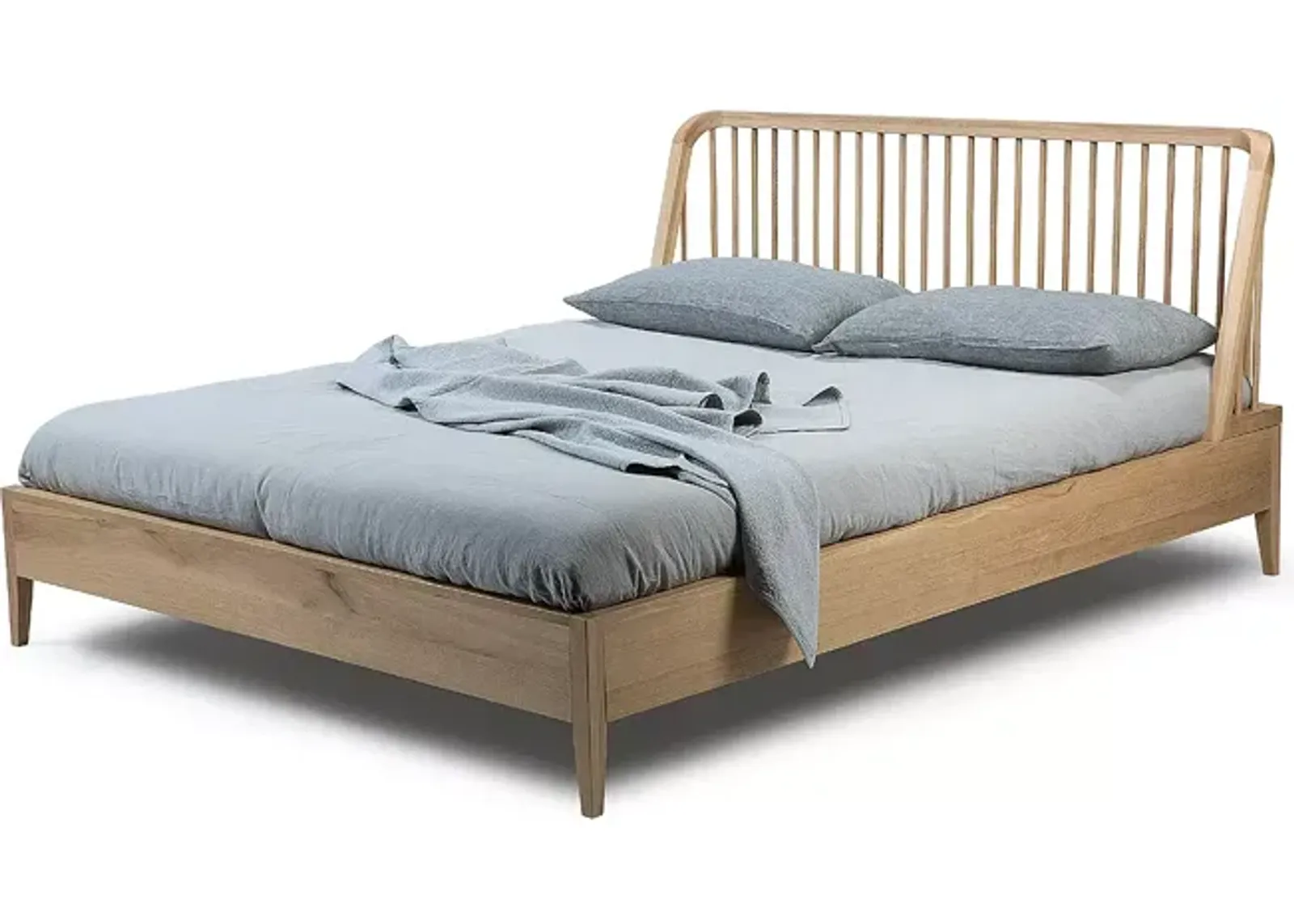 Ethnicraft Spindle Queen Bed, Oak