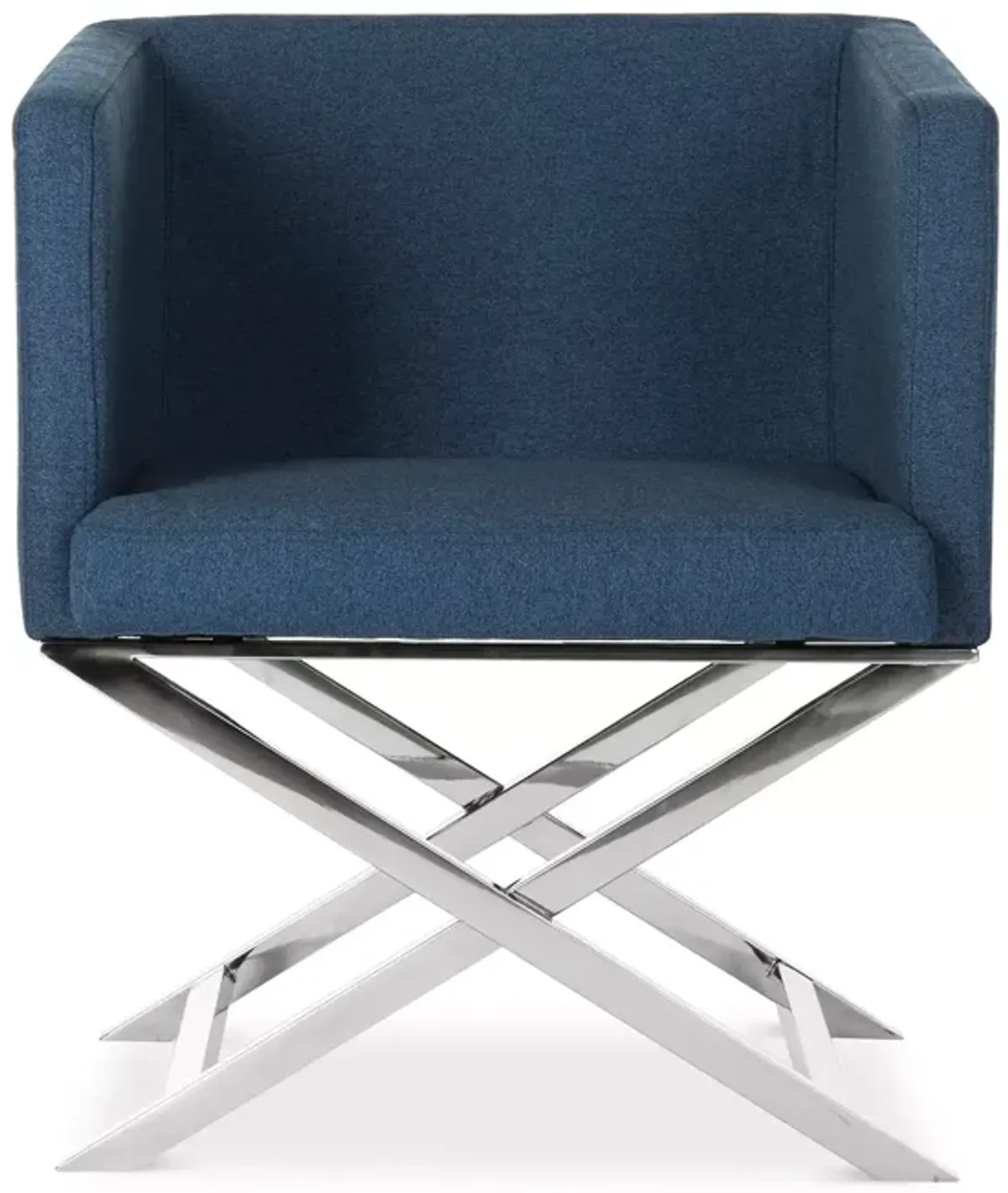 SAFAVIEH Celine Chrome Cross Leg Chair