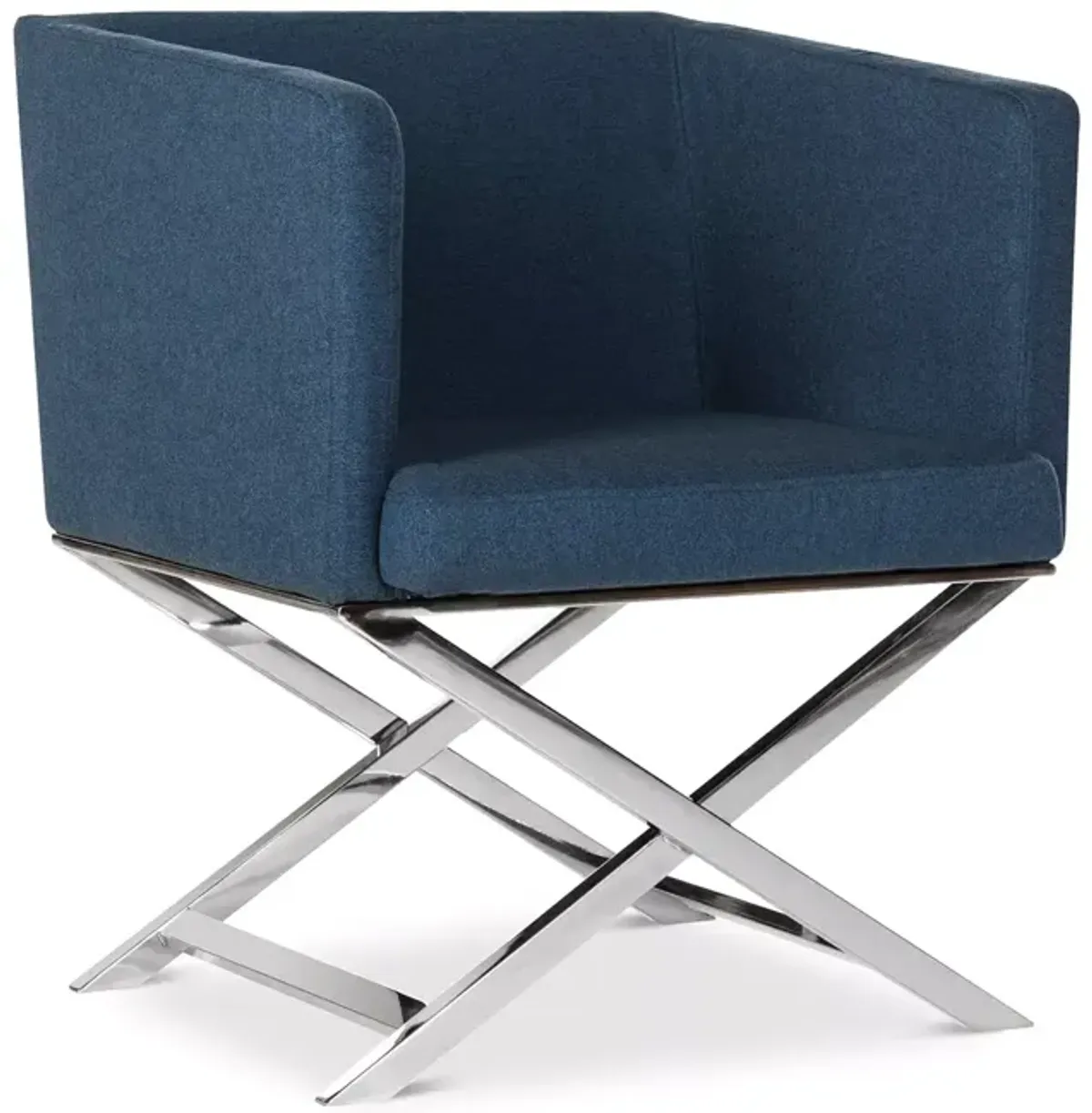 SAFAVIEH Celine Chrome Cross Leg Chair