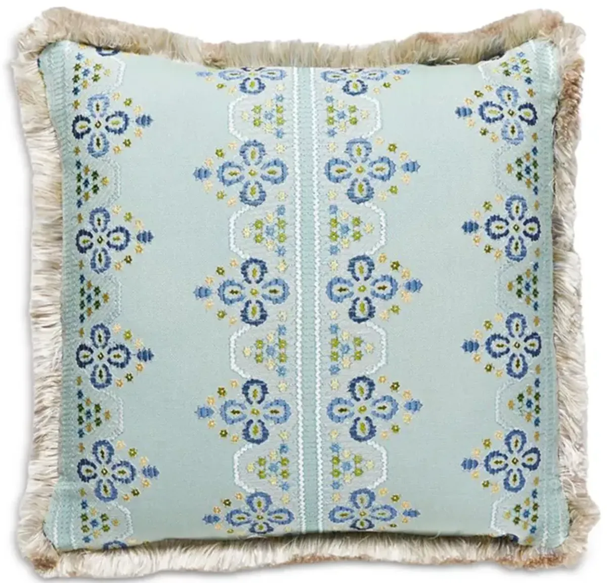 Scalamandre Imogen Embroidery Decorative Pillow, 18" x 18"