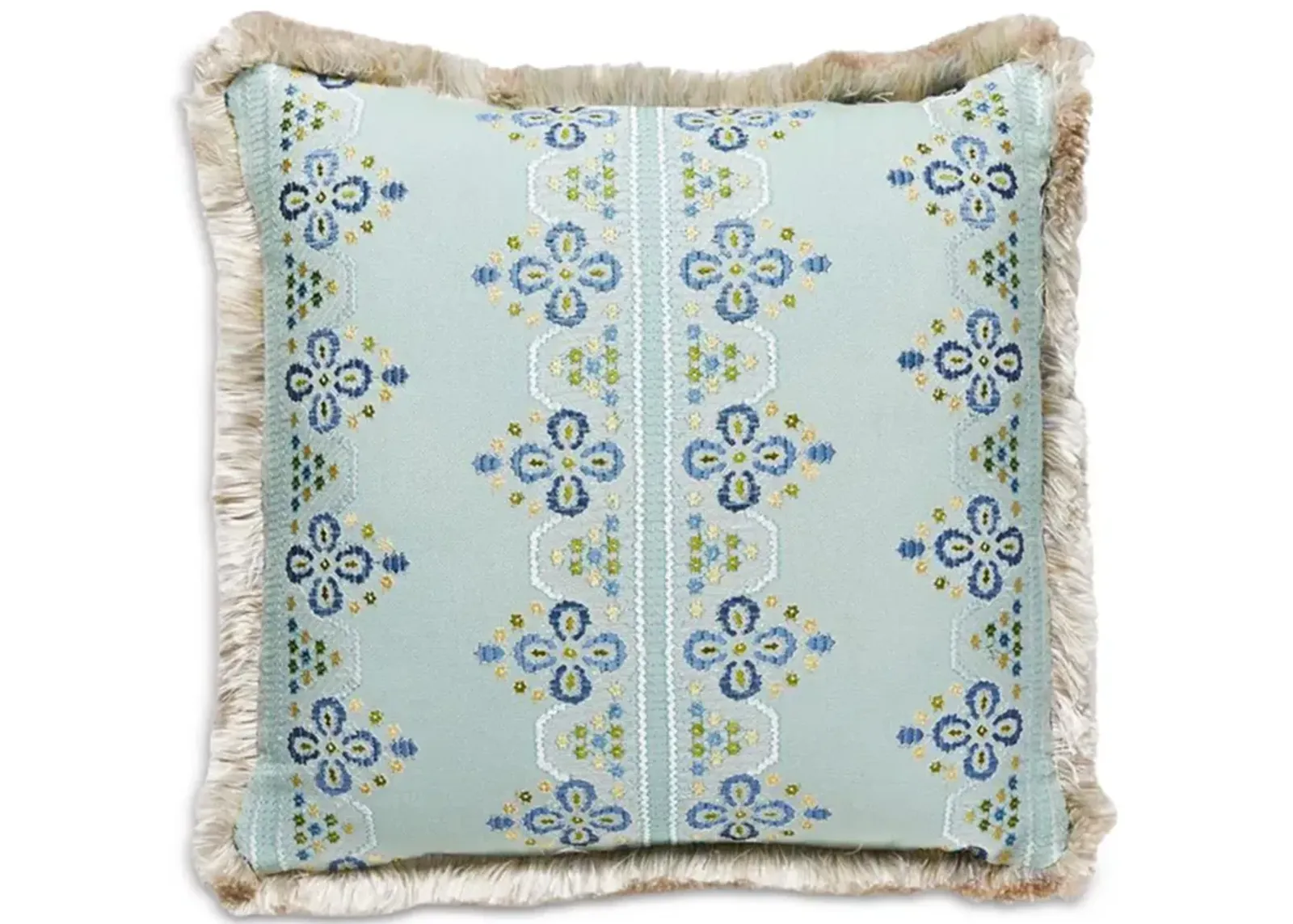 Scalamandre Imogen Embroidery Decorative Pillow, 18" x 18"