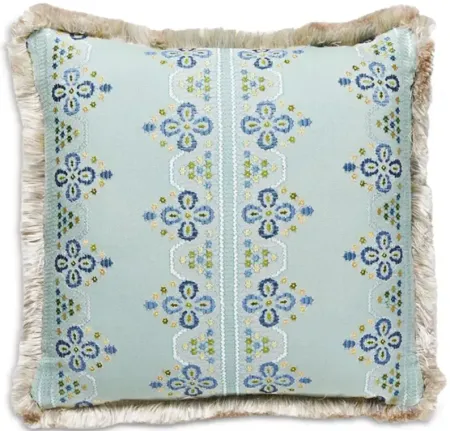 Scalamandre Imogen Embroidery Decorative Pillow, 18" x 18"